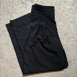 Black wide leg dress pants